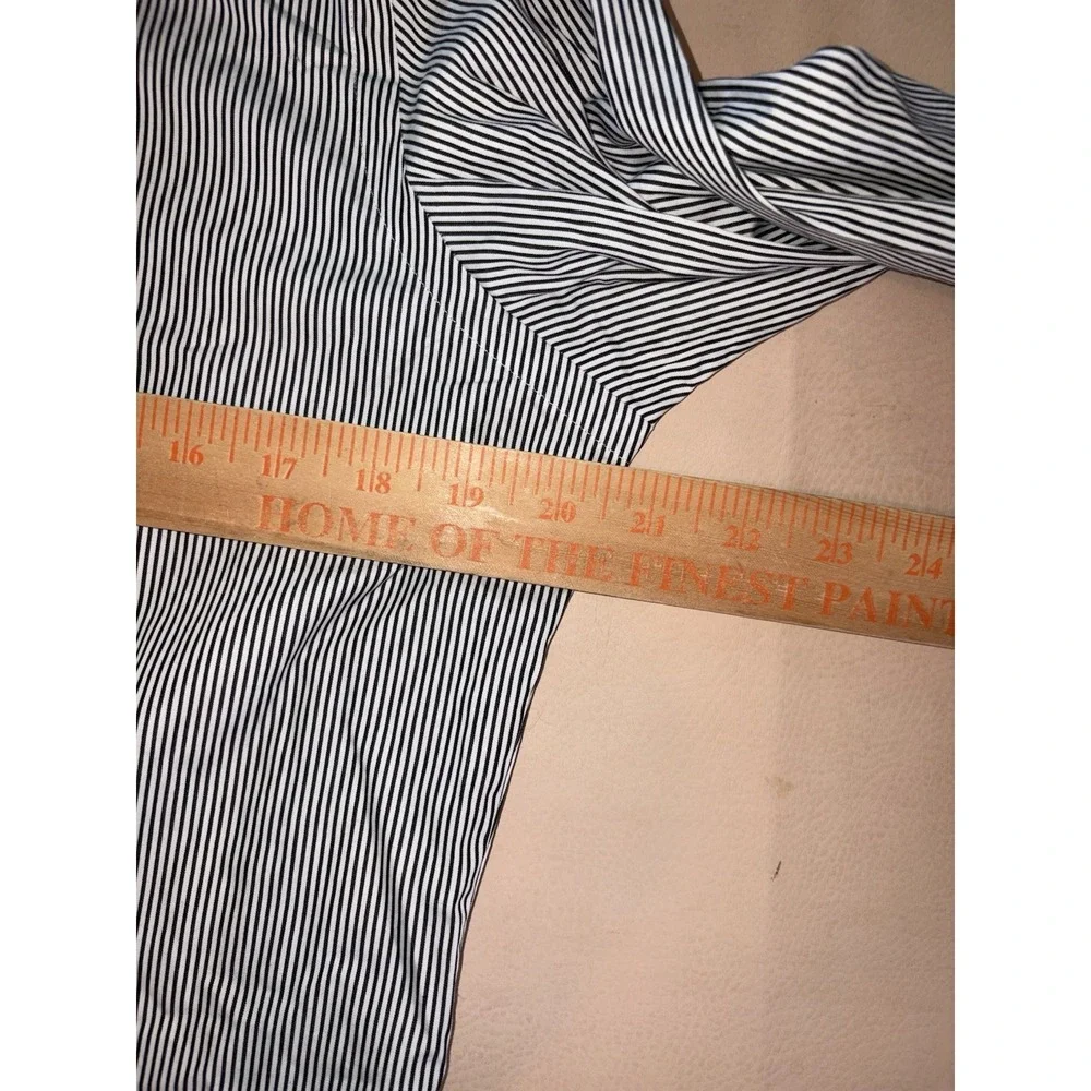 New Polo Ralph Lauren Small White Black Long Sleeve Striped Button Down